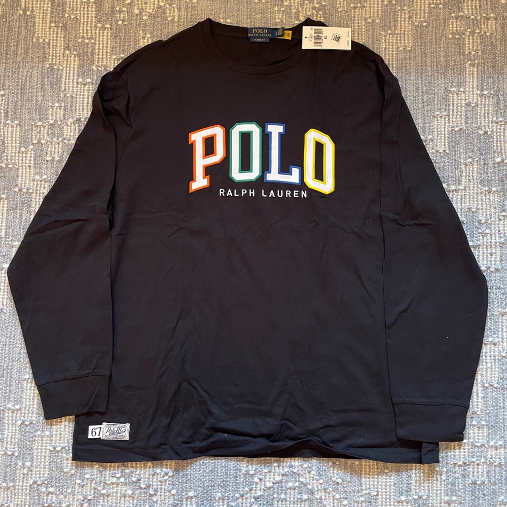 NWT Polo Ralph Lauren Black L/S T-shirt